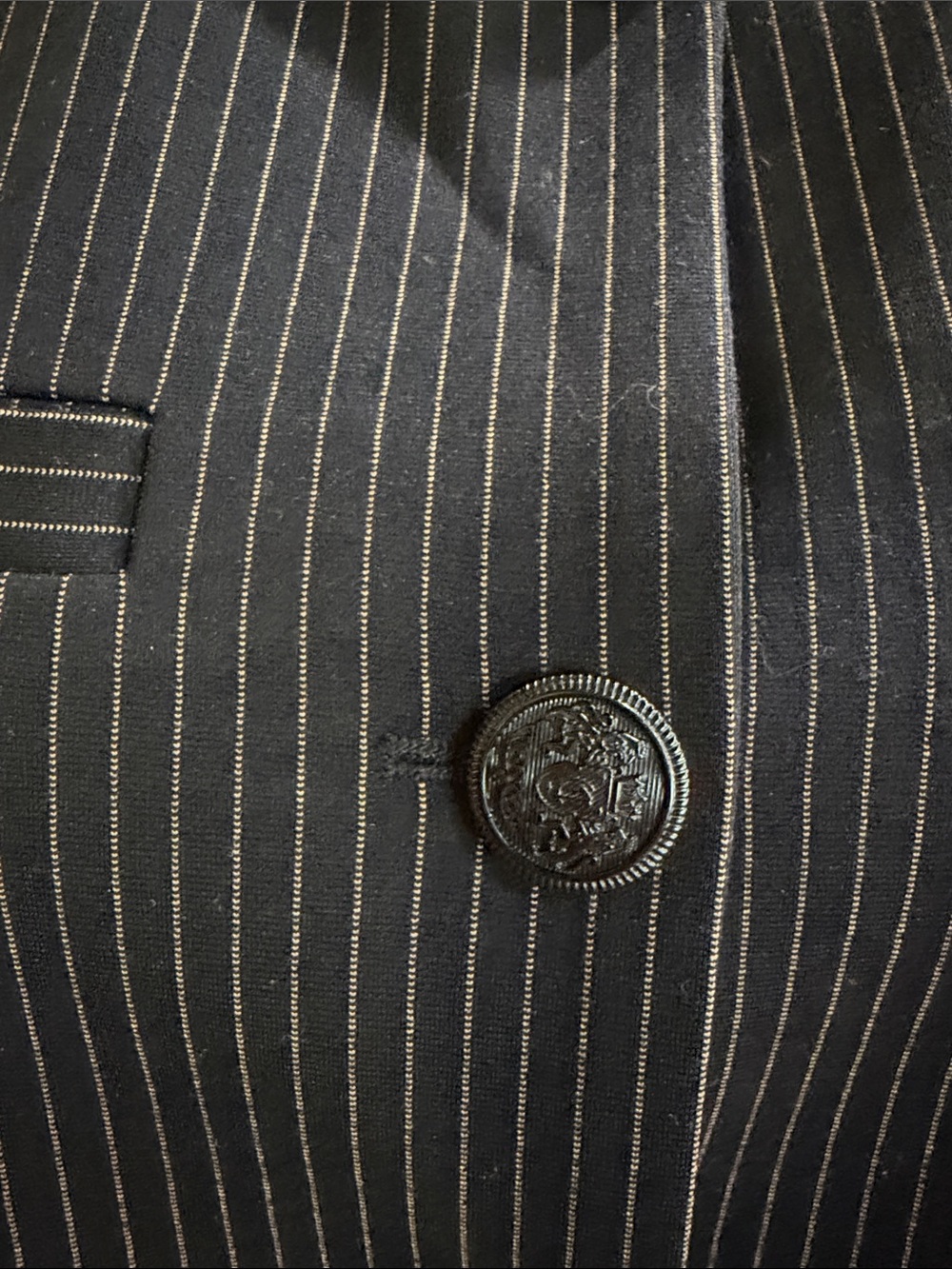 Elie Tahari Black/Canel Pinstripe Sleeveless Vest - L - Picture 5 of 9